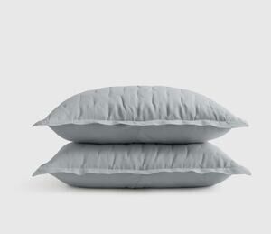 Quince European Linen Dream Sham Set of 2 Standart size Mist Blue NWT